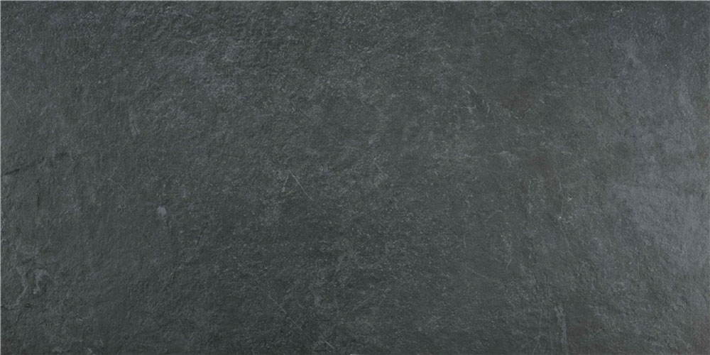 Baldosa cerámica imitación pizarra gris oscuro con textura natural