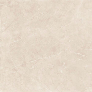 Baldosa cerámica beige efecto mármol con vetas sutiles