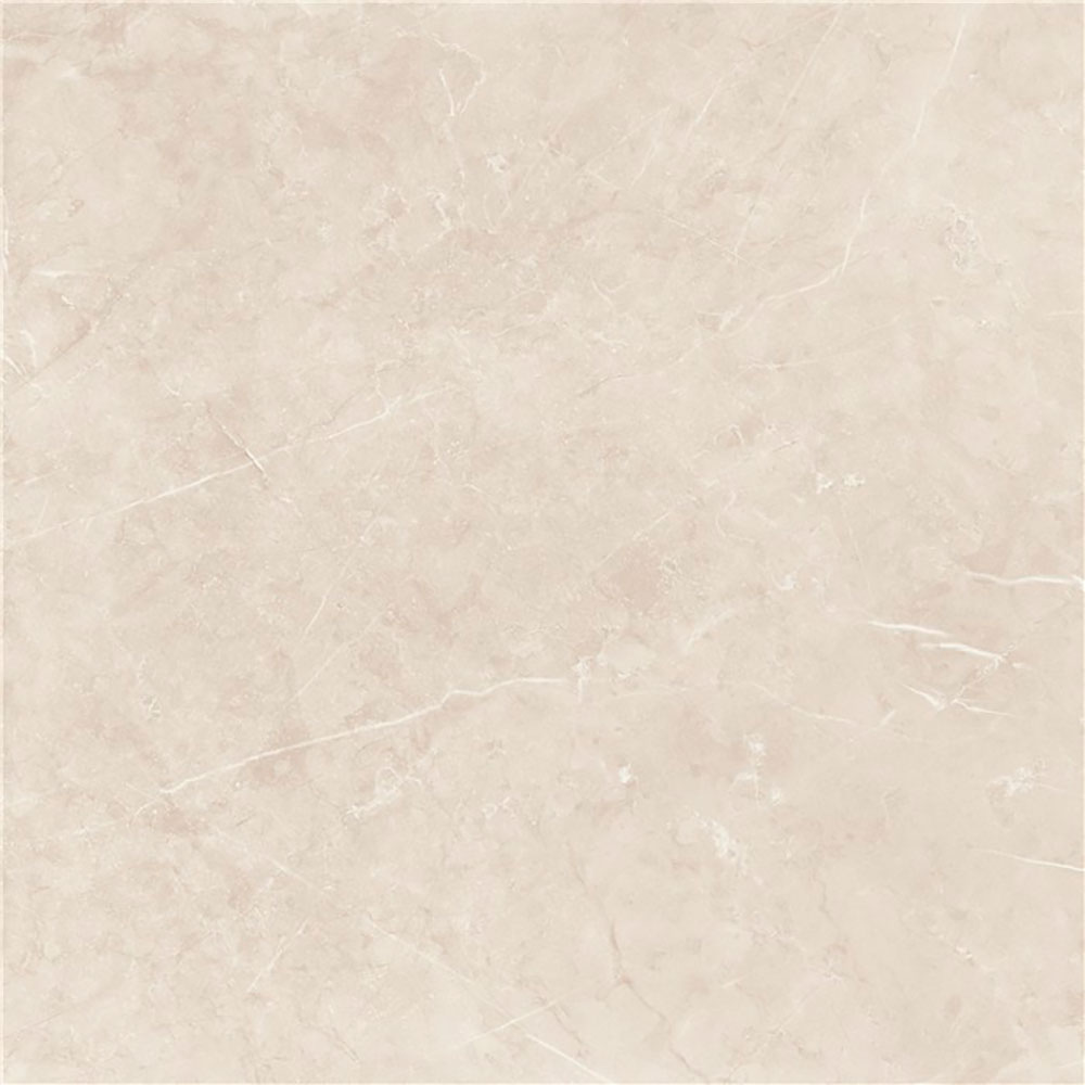 Baldosa cerámica beige efecto mármol con vetas sutiles