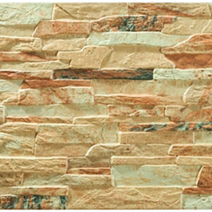 Andes-Oro Panel cerámico efecto piedra apilada en tonos beige y terracota