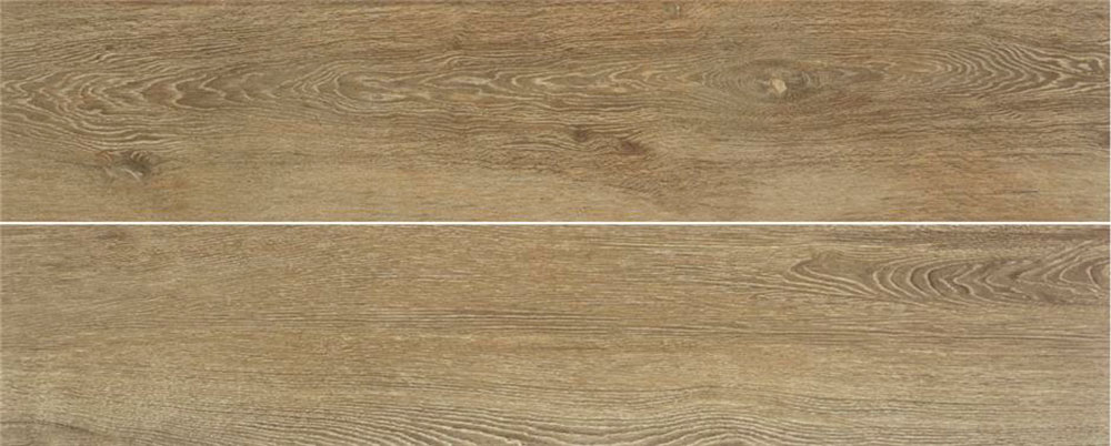 Baldosa cerámica efecto madera claro en lamas rectas con veta y junta fina