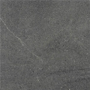 Bellevue-graphite-33,3x33,3 Baldosa cerámica gris antracita con textura granulada y finas vetas blancas
