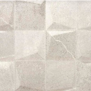 Bellevue-pi-grey-light-30x60 Azulejos cerámicos cuadrados beige con relieve geométrico y textura envejecida