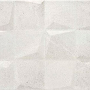 Bellevue-pi-white-light-30x60 Azulejos cerámicos blancos con relieve geométrico y textura mate