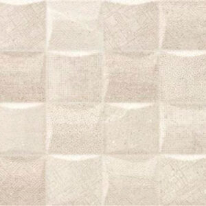 Bellevue-tz-ivory-ligth-33x90 Azulejos crema en cuadrados texturizados con relieve sutil