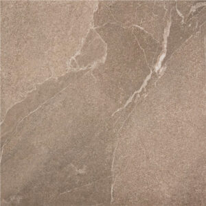 Baldosa cerámica efecto piedra color topo con vetas blancas sutiles