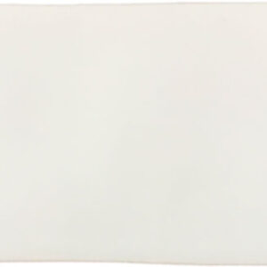 Azulejo cerámico rectangular blanco brillo con bordes irregulares