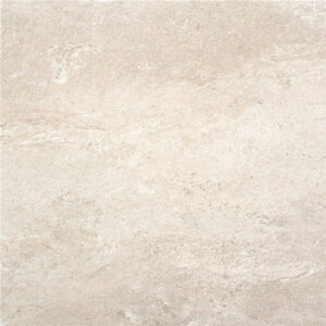 Baldosa cerámica efecto piedra beige con textura mate y vetas sutiles