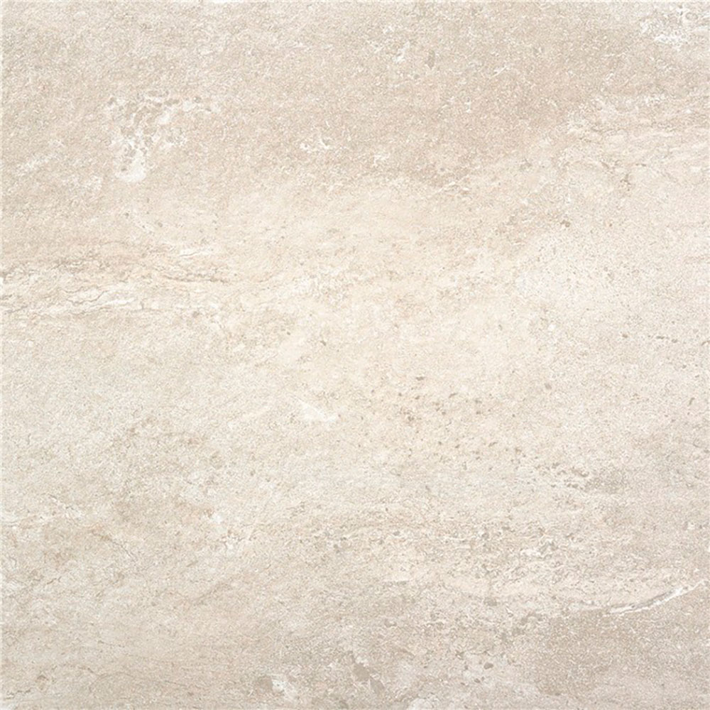 Baldosa cerámica efecto piedra beige con textura mate y vetas sutiles