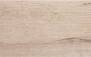 Muestra de pavimento cerámico efecto madera beige en tablón largo