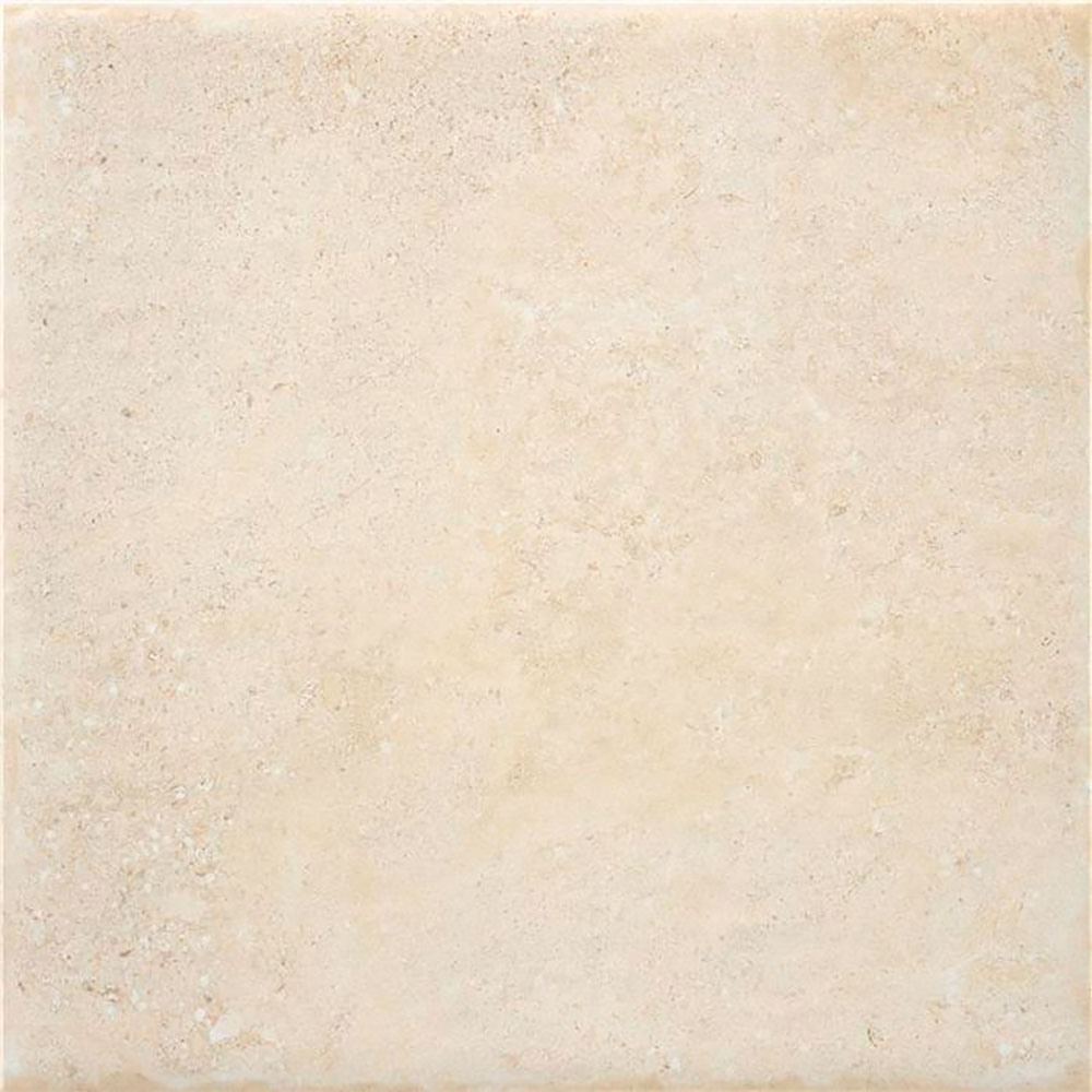 Azulejo cerámico cuadrado beige con vetas y textura de piedra natural