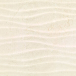Azulejo cerámico beige claro con relieve ondulado suave tipo arena