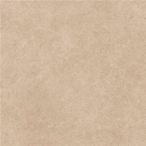 Baldosa cerámica cuadrada beige con textura sutil efecto piedra