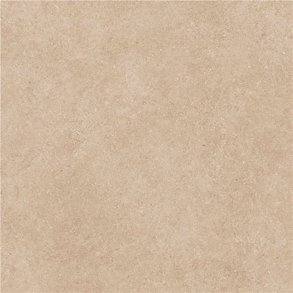 Baldosa cerámica cuadrada beige con textura sutil efecto piedra