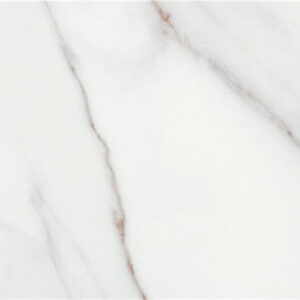 Revestimiento cerámico efecto mármol blanco con sutiles vetas grises.