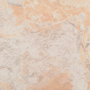 Azulejo cerámico rústico con textura desgastada y tonos beige y salmón