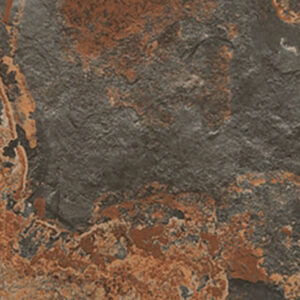 Azulejo cerámico efecto pizarra oxidada en tonos óxido y gris