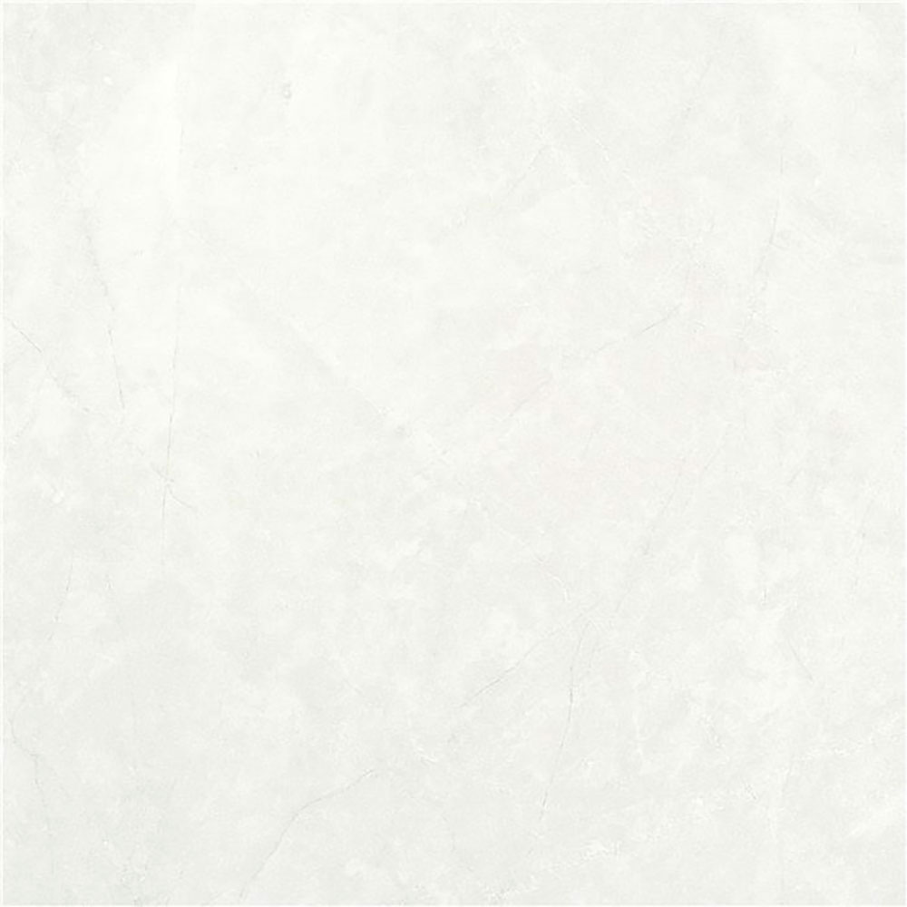 Baldosa cerámica blanca con vetas grises suaves y acabado mate