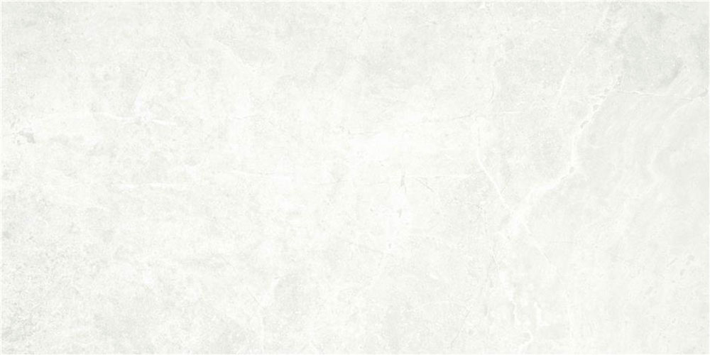 Azulejo cerámico blanco grisáceo con efecto mármol y vetas sutiles