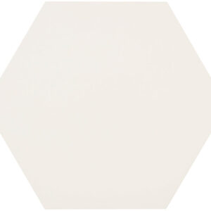 Baldosa hexagonal cerámica lisa color crema