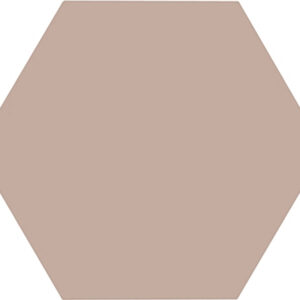 Azulejo hexagonal beige rosado mate