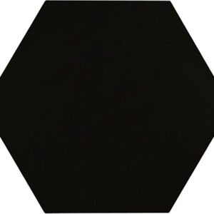 Azulejo hexagonal negro mate para pavimentos y revestimientos