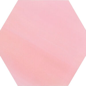 Azulejo hexagonal cerámico rosa liso
