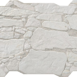 Muralla-Blanco-40X60 Azulejo cerámico imitación piedra blanca y gris con juntas irregulares