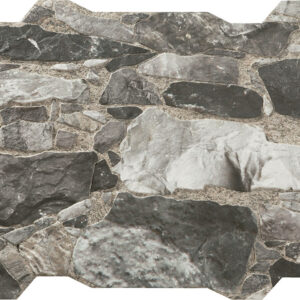 Muralla-Gris-40X60 Azulejo cerámico efecto pared de piedras irregulares en tonos grises