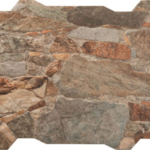 Muralla-Ocre-40X60 Azulejo imitación piedra irregular en tonos marrón y gris