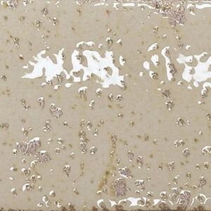 Azulejo rectángular beige esmaltado con salpicaduras, brillo y bordes envejecidos