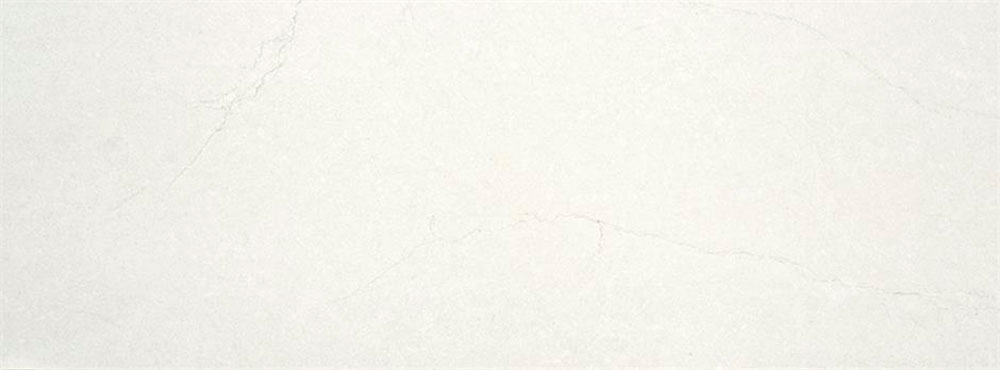 Muestra de azulejo blanco con vetas grises suaves