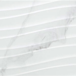 Pune-mosaic-blanco-33,3x100_brillo Revestimiento cerámico blanco tipo mármol con ondas horizontales y vetas grises