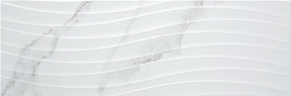 Pune-mosaic-blanco-33,3x100_brillo Revestimiento cerámico blanco tipo mármol con ondas horizontales y vetas grises