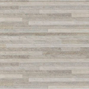 Lámina de azulejo cerámico en listones horizontales efecto madera gris-beige