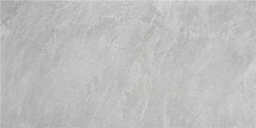 Azulejo gris mate efecto piedra con vetas sutiles para pavimento y revestimiento