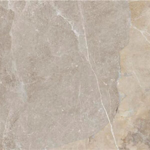 Revestimiento cerámico efecto piedra beige con vetas y textura natural