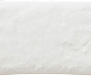 Azulejo rectangular blanco texturizado con borde biselado para revestimiento