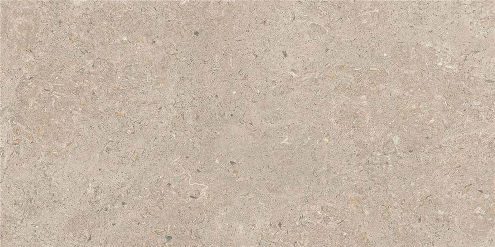 Baldosa cerámica beige efecto piedra con vetas y pequeñas inclusiones