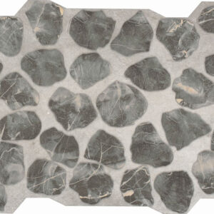 Umbra-Gris-40x60 Revestimiento mosaico efecto guijarros gris oscuro con juntas claras
