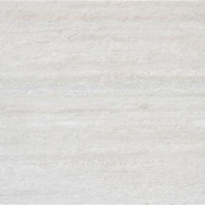 Azulejo cerámico blanco grisáceo con vetas horizontales y textura mate