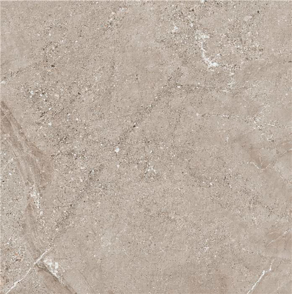 Azulejo cerámico efecto piedra beige con vetas suaves y textura moteada