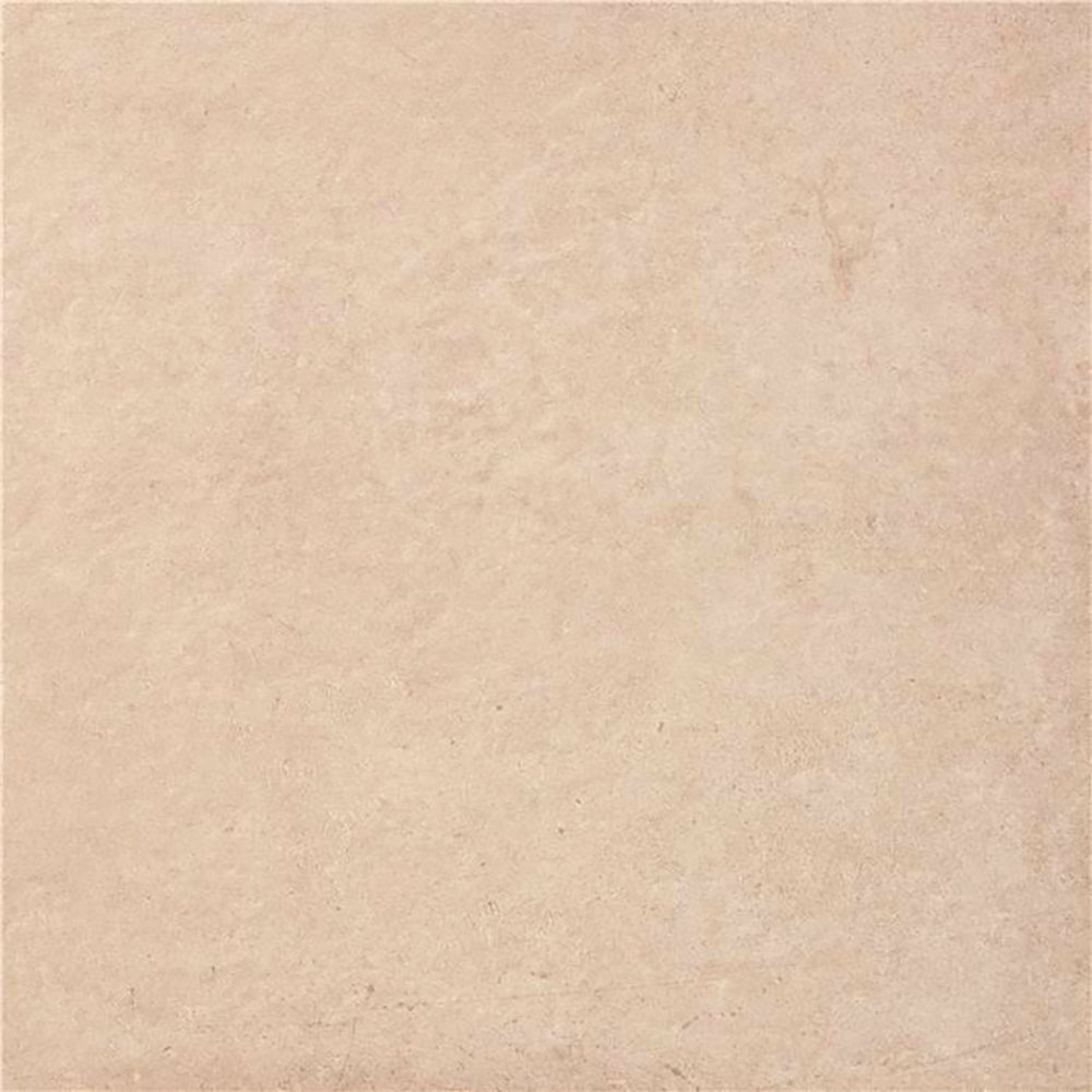 Baldosa cerámica beige mate con ligera textura de piedra