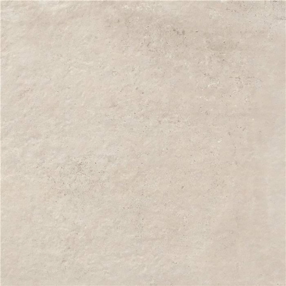 Baldosa cerámica beige claro con textura efecto piedra mate