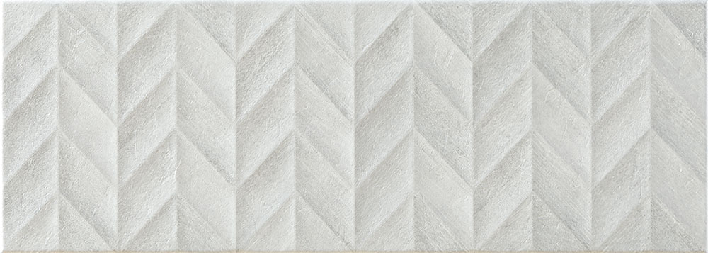 Revestimiento cerámico blanco roto con relieve en espiga