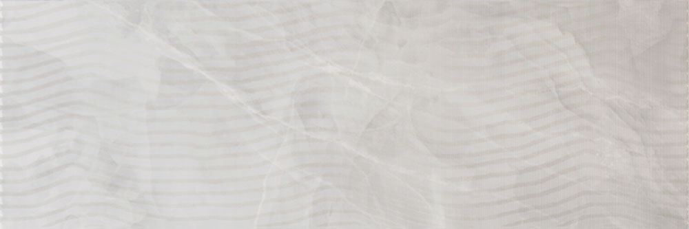 Azulejo cerámico crema con vetas marmoleadas y finas ondas horizontales