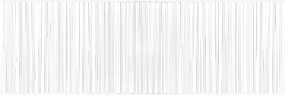 EDEN_RLV_BR_30x90 Revestimiento cerámico blanco con listones verticales texturizados
