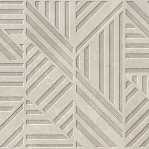 Azulejo cerámico beige con patrón geométrico en relieve