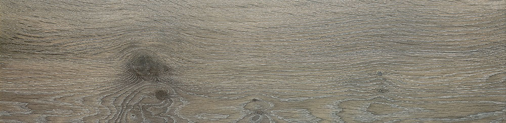 Baldosa cerámica efecto madera gris con vetas y nudo