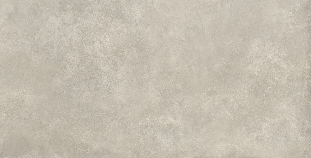 Baldosa cerámica efecto cemento beige grisáceo con textura sutil